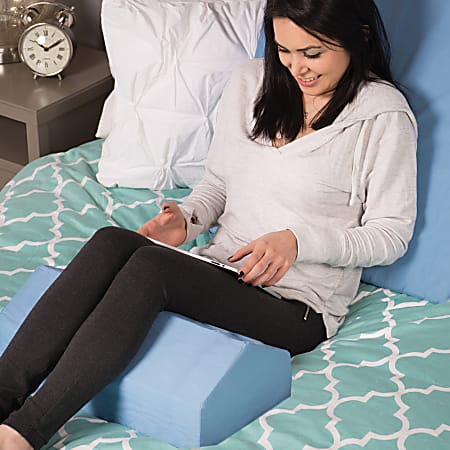 Elevating leg outlet rest cushion