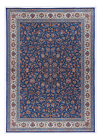 Linon Indoor Outdoor Washable Beck Polyester Accent 3'x5' Rug in Ivory and  Blue, 1 - Ralphs