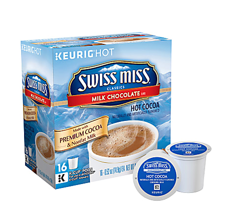Swiss Miss Hot Cocoa K-Cup® Pods, 0.53 Oz, Box Of 16 Pods