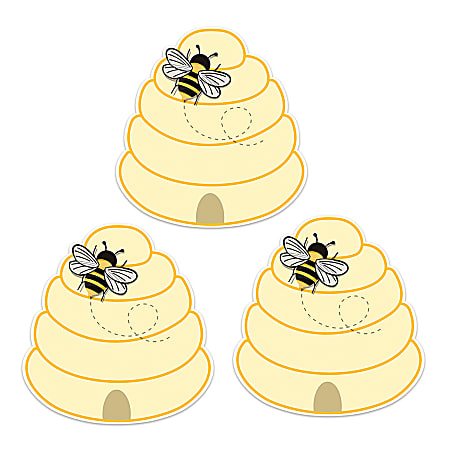 Eureka Paper Cut-Outs, The Hive Beehive, 36 Cut-Outs Per Pack, Set Of 3 Packs