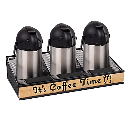 Mind Reader Airport Coffee Serving Station, 6”H x 12”W x 24”D, Black