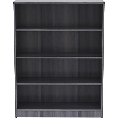 Lorell® 48"H 4-Shelf Bookcase, Weathered Charcoal