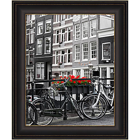 Amanti Art Picture Frame, 25" x 21", Matted For 16" x 20", Trio Oil-Rubbed Bronze