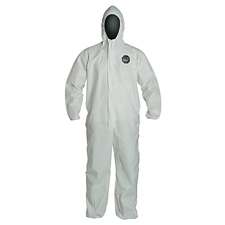 DuPont™ ProShield NexGen Coveralls With Attached Hood, 3XL, White, Pack Of 25