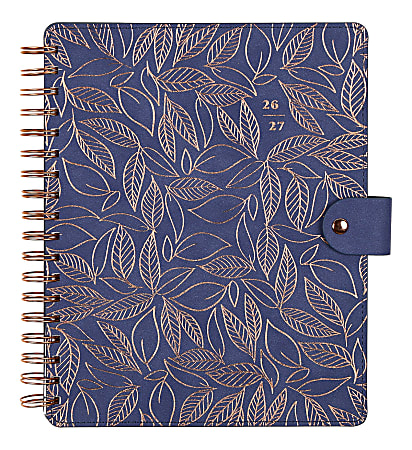 Citrine 12-Month Monthly/Weekly Classic Customizable Twin Loop Planner, 7" x 9-1/4", Twilight Leaves, July 2026-June 2027, Total Qty 1