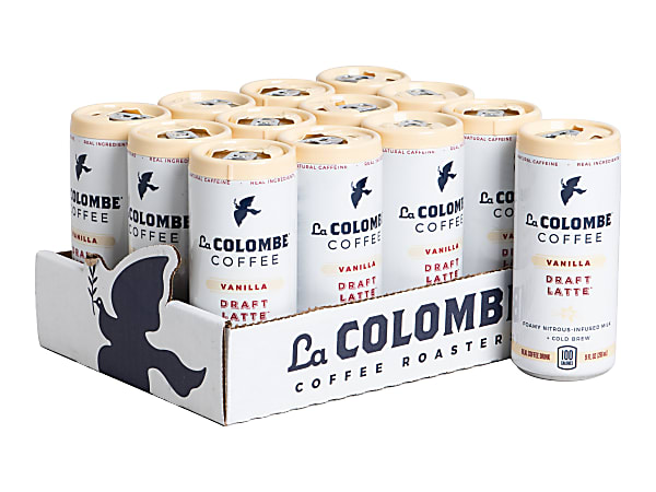 La Colombe Lattes, Vanilla Draft, 9 Oz Per Bag, Pack Of 12 Cans