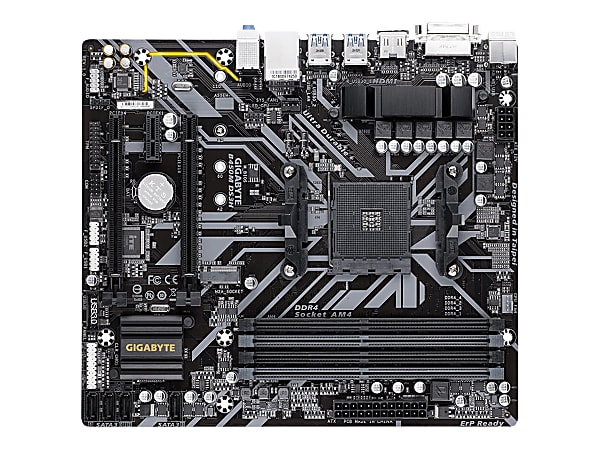 Gigabyte B450M DS3H - 1.0 - motherboard - micro ATX - Socket AM4 - AMD B450 Chipset - USB 3.1 Gen 1 - Gigabit LAN - onboard graphics (CPU required) - HD Audio (8-channel)