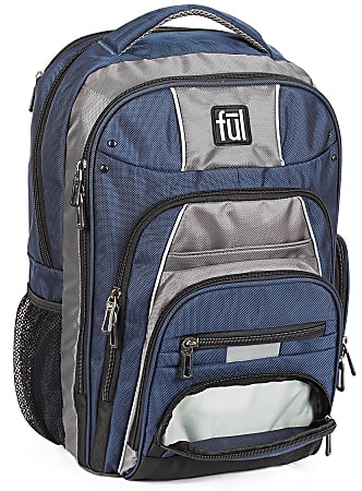 ful Big Unit Laptop Backpack Navy Office Depot