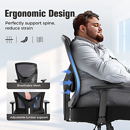 ALPHA HOME Heavy Duty Ergonomic Mesh High Back Big Tall Executive