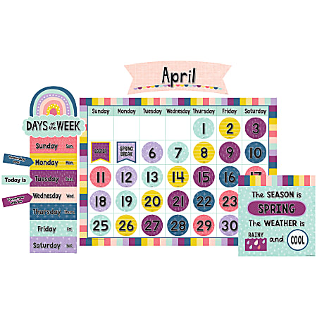 Teacher Created Resources&reg; Oh Happy Day 96-Piece Calendar Bulletin Board Set