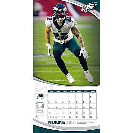 Philadelphia Eagles 2022 Schedule Lang Wall Calendar Philadelphia Eagles 2022 - Office Depot