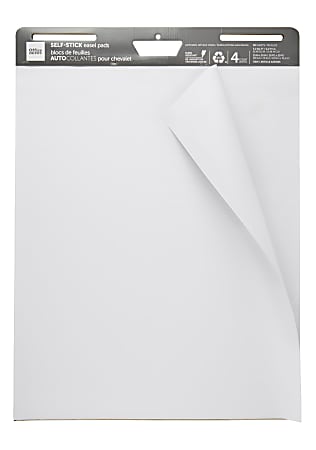 Business Source, BSN38205, Standard Easel Pad, 4 / Carton, White