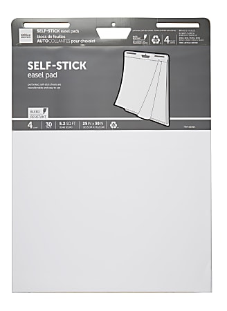 Self-Stick Easel Pads, 25 x 30, White, 2 30-Sheet Pads/Carton : :  Fournitures pour le bureau