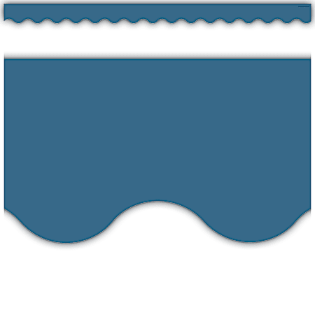 Teacher Created Resources Scalloped Border Trim, 2-3/16" x 35", Slate Blue, Pack Of 12