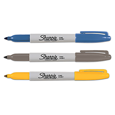 Sharpie® Permanent Fine-Point Markers, Assorted Nature-Tone Colors, Pack Of 5