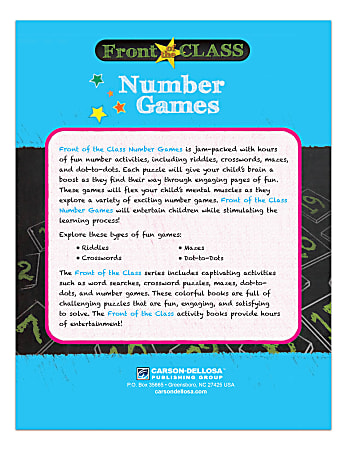 Thinking Kids Front Of The Class Number Games Grades 1 2 - Office Depot