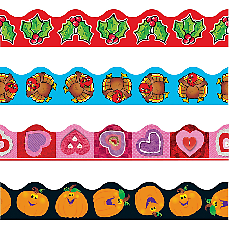 Trend® Terrific Trimmer®, 2 1/4" x 39', Holidays Trimmer Variety Pack