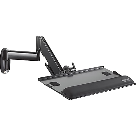 Chief Height-Adjustable Keyboard and Mouse Tray Wall Mount - Black - 10 lb Load Capacity