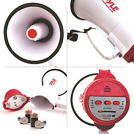 Pyle Pro PMP30 30W Megaphone with Siren (White)