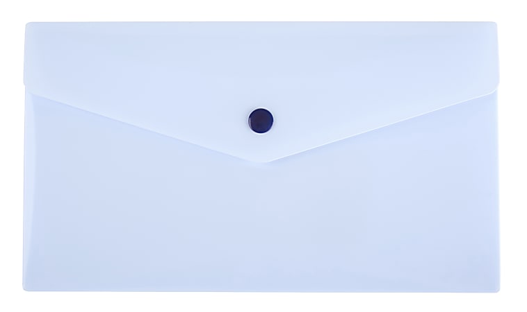 Office Depot® Brand Poly Envelope, 2" Expansion, Check Size, Light Blue