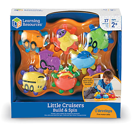 Learning Resources Little Cruisers Build & Spin - Theme/Subject: Learning - 2 Year & Up - 17 Pieces