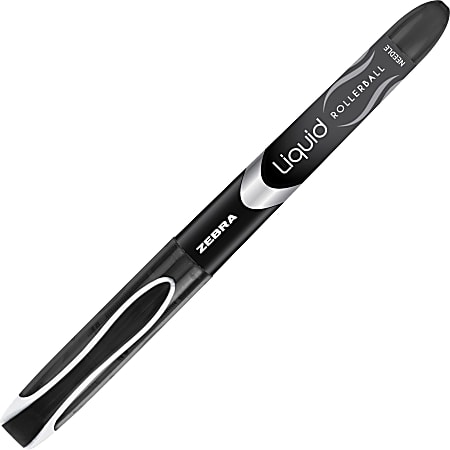 Zebra Pen Z-Grip Gel Pen - Medium Pen Point - 0.7 mm Pen Point Size - Black - Translucent Barrel - Metal Tip - 12 / Dozen