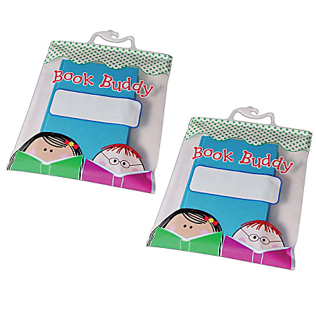 Creative Teaching Press Book Buddy Bags, 10-1/2”W x 12-1/2”H, Multicolor, 6 Bags Per Pack, Set Of 2 Packs