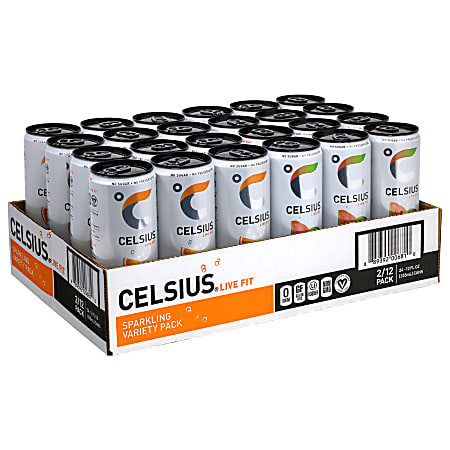 Celsius Essential Energy, 12 Oz, Pack Of 24 Cans