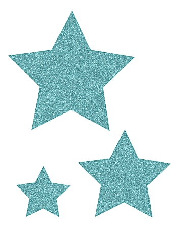 Teacher Created Resources Decorative Accents, Ice Blue Glitz Stars, Pack Of 30 Accents