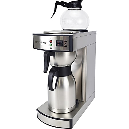 Coffee Pro Commercial Coffeemaker 2.32 quart Stainless Steel Stainless  Steel Body - Office Depot