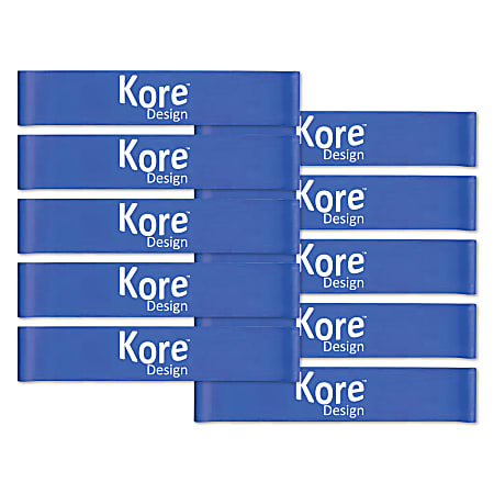 Kore Design™ Fidget Kick Bands, Latex, 2" x 16", Blue, Pack Of 10 Bands