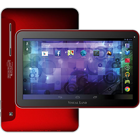 Visual Land Prestige Pro 10D ME-110-D-16GB-RED 16 GB Tablet - 10.1" - Wireless LAN - ARM Cortex A9 Dual-core (2 Core) 1.20 GHz - Red