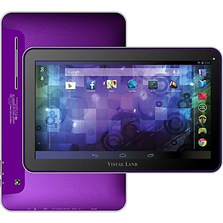 Visual Land Prestige Pro 10D ME-110-D-16GB-PRP 16 GB Tablet - 10.1" - Wireless LAN - ARM Cortex A9 Dual-core (2 Core) 1.20 GHz - Purple