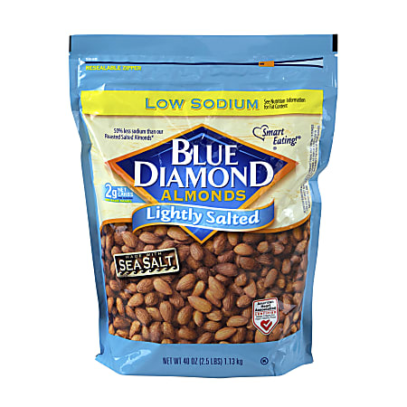 Blue Diamond Lightly Salted Almonds, 40-Oz Pouch