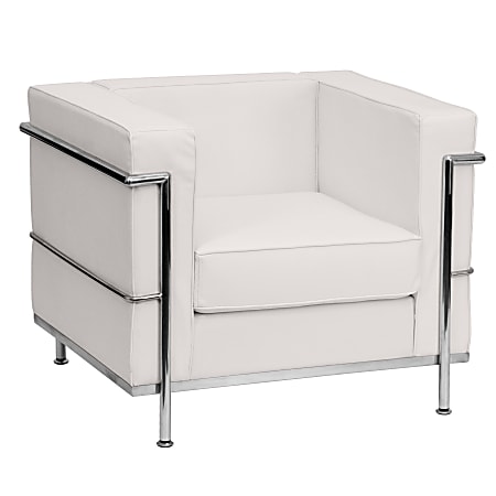 Flash Furniture HERCULES Regal Series Reception Chair, Melrose White