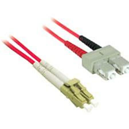 C2G-5m LC-SC 50/125 OM2 Duplex Multimode Fiber Optic Cable (Plenum-Rated) - Red - Fiber Optic for Network Device - LC Male - SC Male - 50/125 - Duplex Multimode - OM2 - Plenum-Rated - 5m - Red