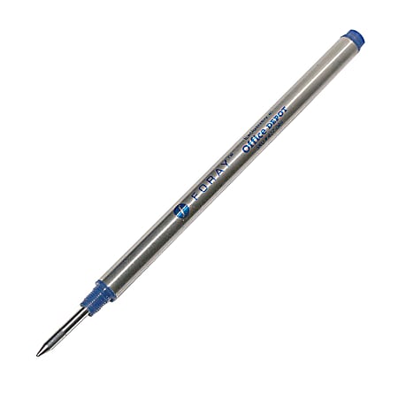 FORAY® Pen Refills For Montblanc® Rollerball Pens, 0.5 mm, Fine Point, Blue Ink, Pack Of 2