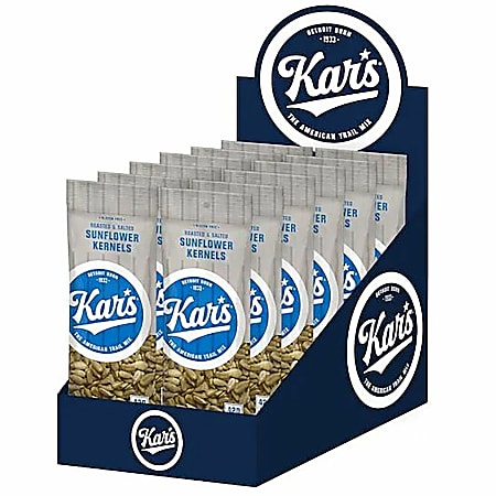 Kar's Roasted & Salted Sunflower Kernels - Gluten-free - Roasted & Salted - 2.50 oz - 12 / Box