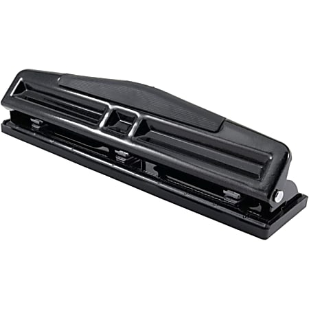 Office Depot Brand 3 Hole Adjustable Punch Black - Office Depot
