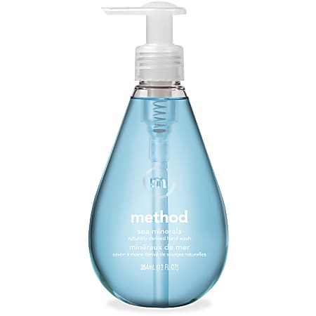 Method Sea Minerals Gel Hand Wash - Sea Mineral Scent - 12 fl oz (354.9 mL) - Hand - Light Blue - Paraben-free, Phthalate-free, Triclosan-free - 6 / Carton