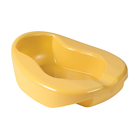 DMI® Portable Contoured Plastic Bedpan, 7 Qt, Gold