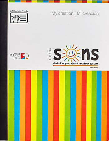 SONS System My Creation Notebooks, 9-3/4" x 7-1/2", 200 Sheets Per Notebook, Multicolor