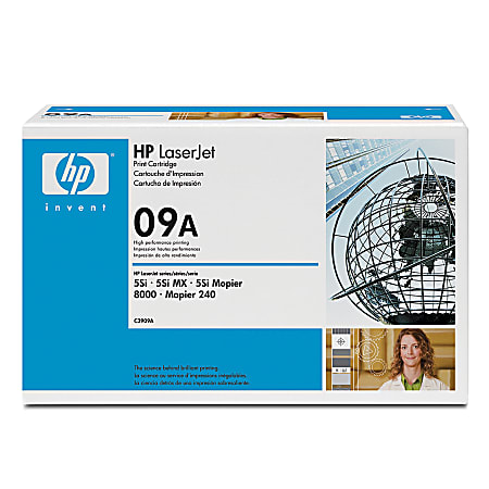 HP 09A, Black Original Toner Cartridge (C3909A)