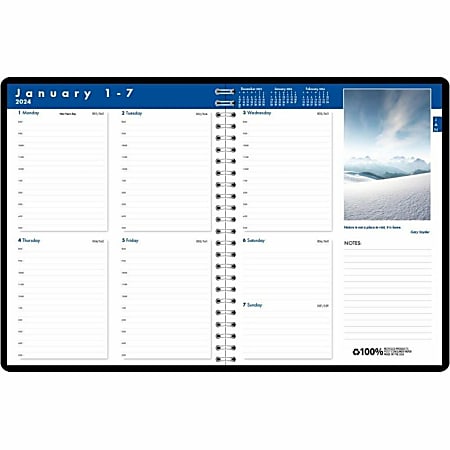House of Doolittle Weekly Calendar Planner, 8-1/2" x 11", Earthscapes, January to December