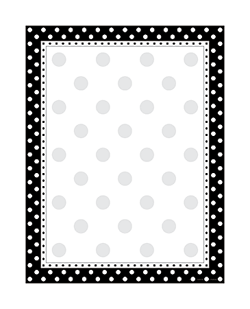 Barker Creek Computer Paper, 8 1/2" x 11", Black-And-White Dot, Pack Of 50 Sheets