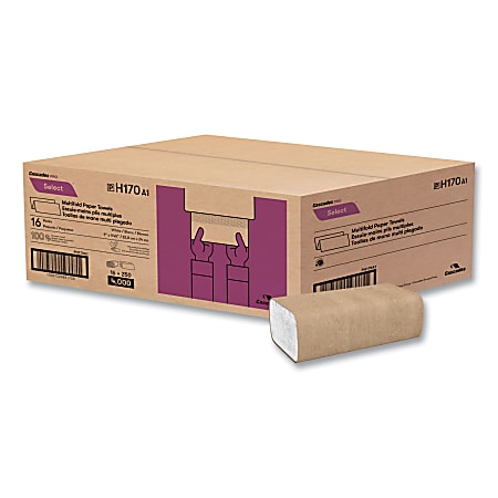 Select Folded Paper Towels, Multifold, 1-Ply, 9.13 x 9.5, White, 250/Pack, 16 Packs/Carton Select Folded Paper Towels, Multifold, 1-Ply, 9.13 x 9.5, White, 250/Pack, 16 Packs/Carton