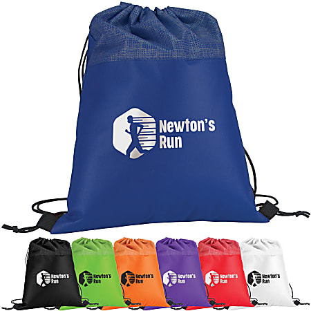 Drawstring logo bags hotsell