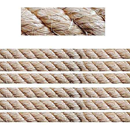 Eureka School Deco Trim, A Close-Knit Class Rope, 37’ Per Pack, Set Of 6 Packs
