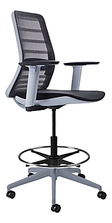 Koplus Tonique Mesh Drafting Chair, Midnight Black/White