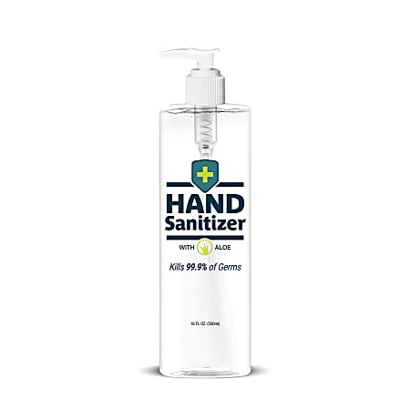 FarFromBoring Hand Sanitizer with Aloe, Fragrance Free, 16 Oz